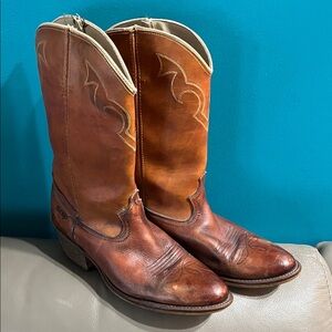 Vintage Dingo Acme Men’s Brown Leather Cowboy Boots Size 10.5 D